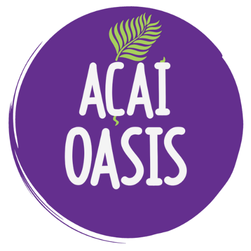 Black Retro Farmhouse Round Logo Acai Oasis Logo